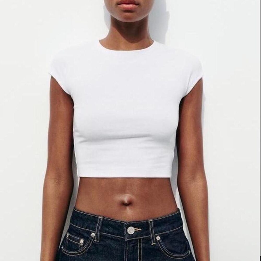 Zara Women's White Crop-top
